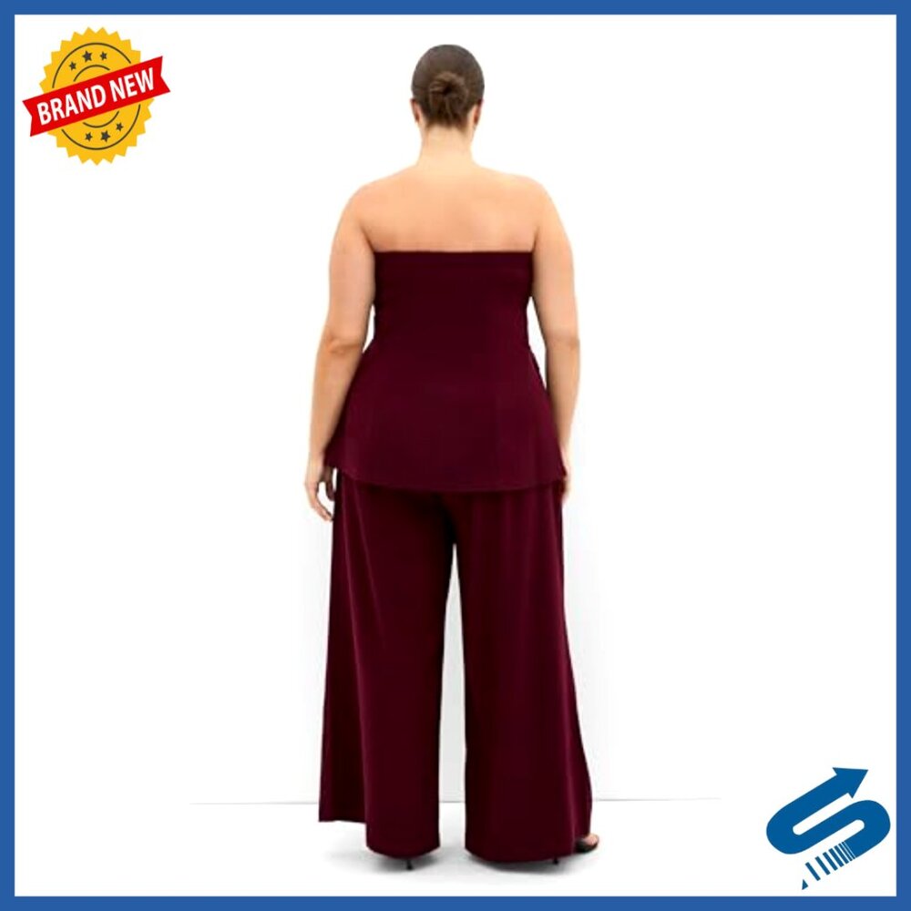 Plus Size Bustier With Button Front, Strapless, E… - image 2